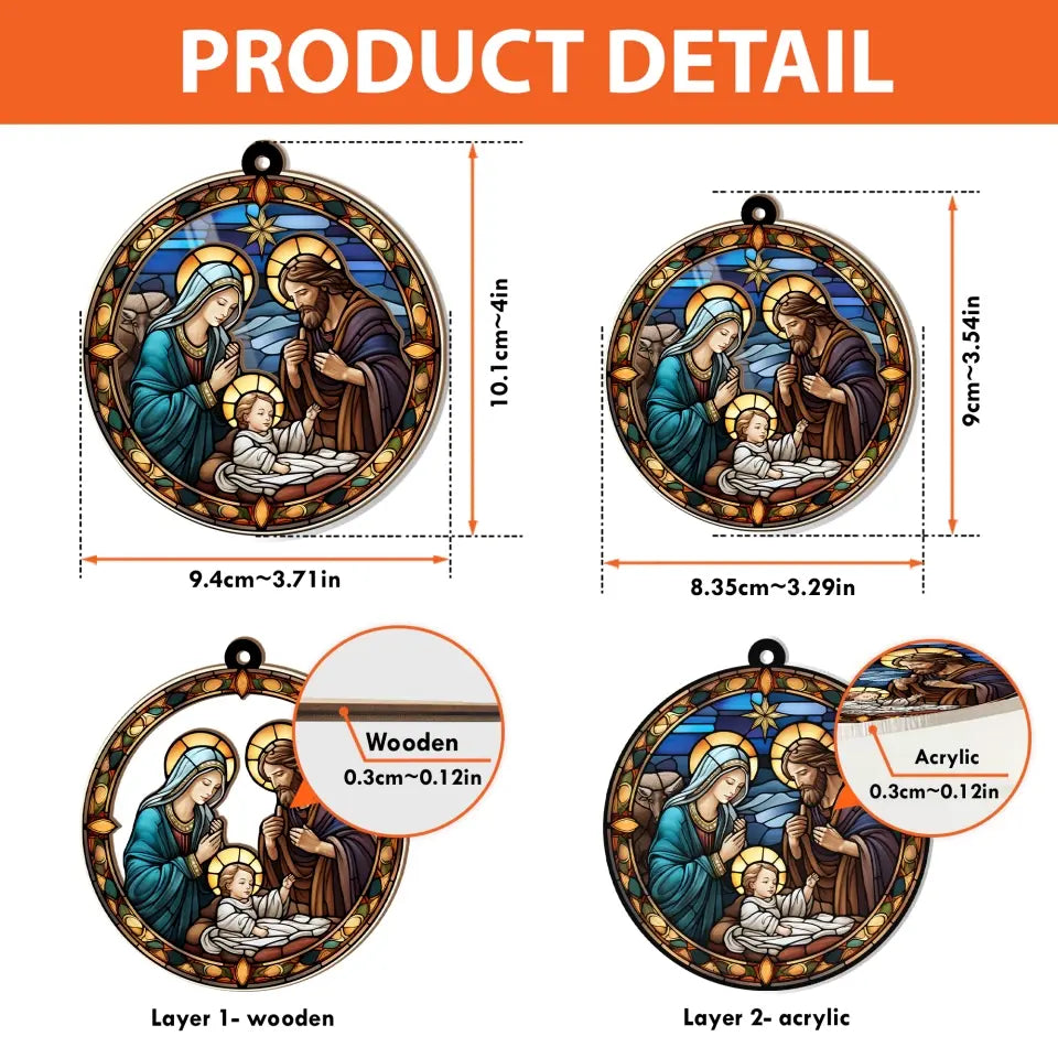 Nativity Suncatcher Ornament