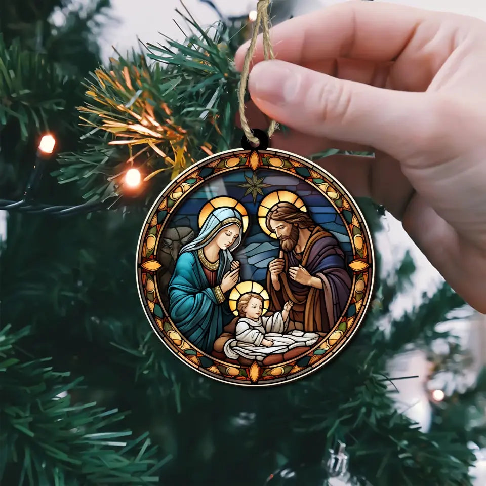 Nativity Suncatcher Ornament
