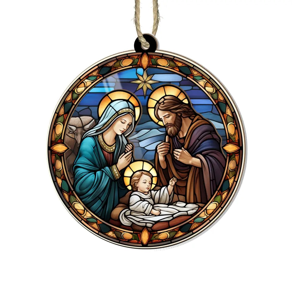 Nativity Suncatcher Ornament