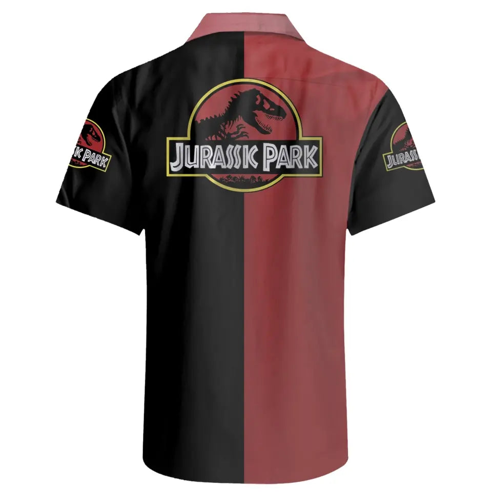 Jurassic Park Men's Logo Custom Name Hawaiin Shirt