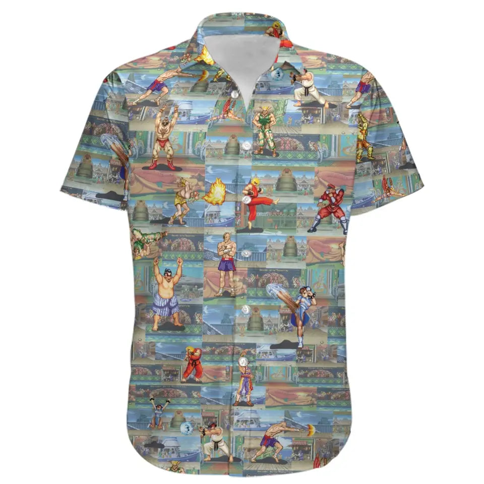 Vintage Street Fighter streetwear Hawaiian shirt