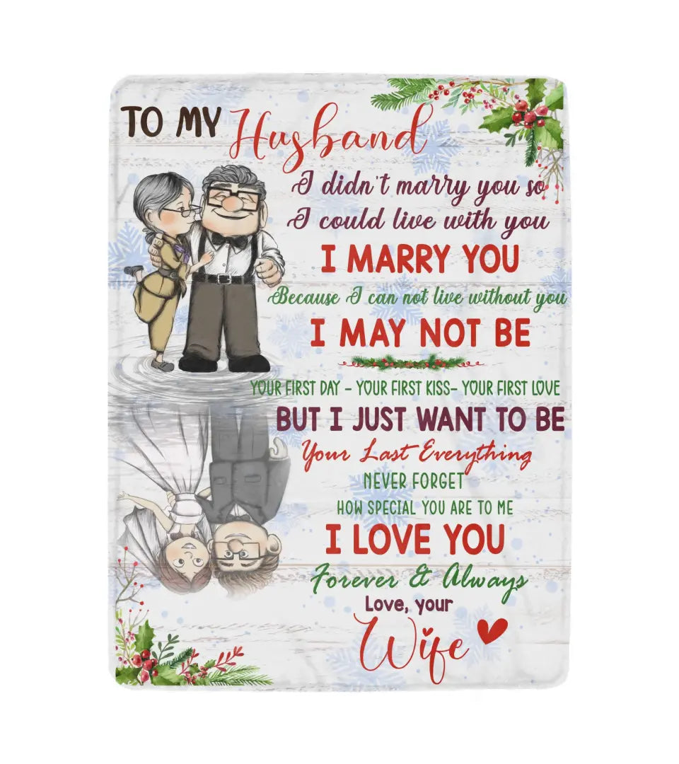 Personalized Blanket - Carl and Ellie Inspired Christmas Blanket - Xmas Gift for your love