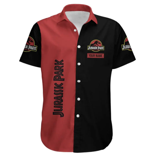 Jurassic Park Men's Logo Custom Name Hawaiin Shirt