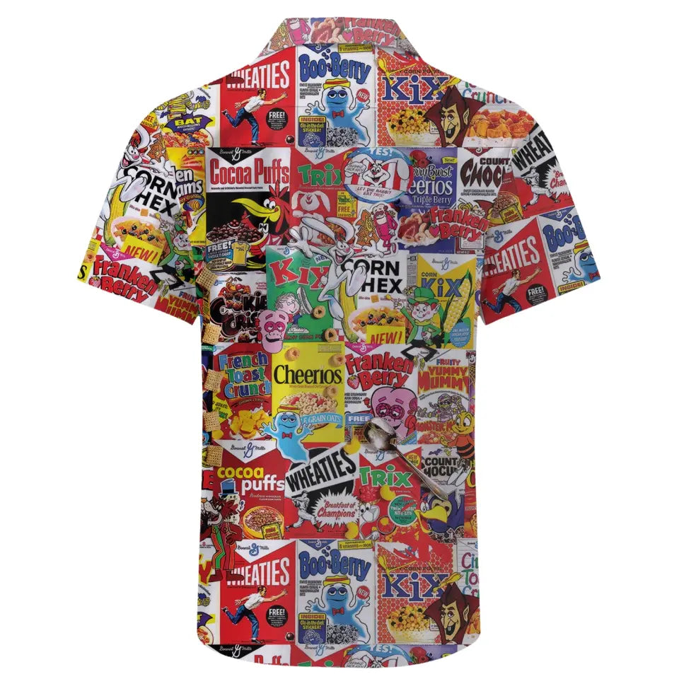 Cereal boxes Hawaiian shirt