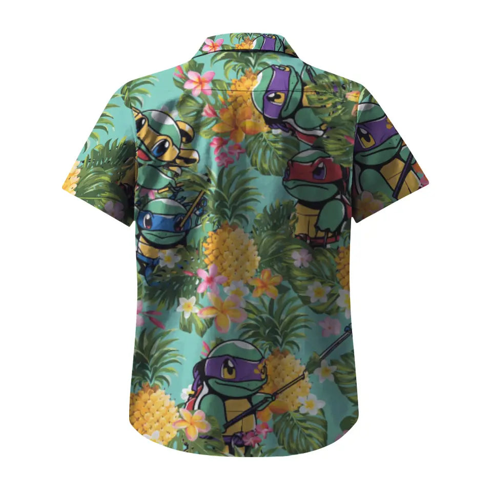 TMNT x Pokemon hawaiian shirt