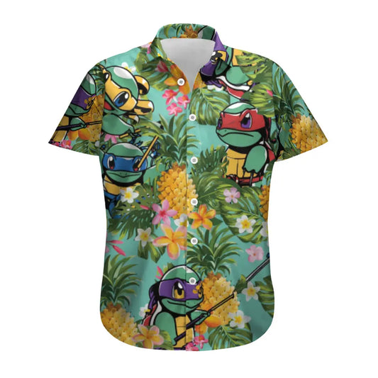 TMNT x Pokemon hawaiian shirt