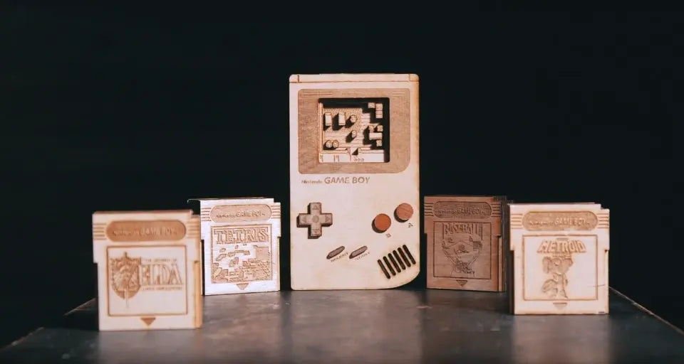 Wooden Game Boy Cartridges