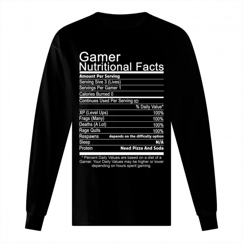Gamer Nutritional Facts