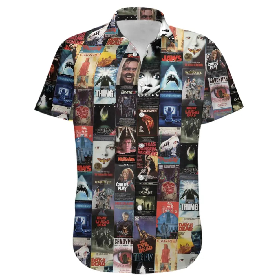 Horror Movie VHS Hawaiian shirt